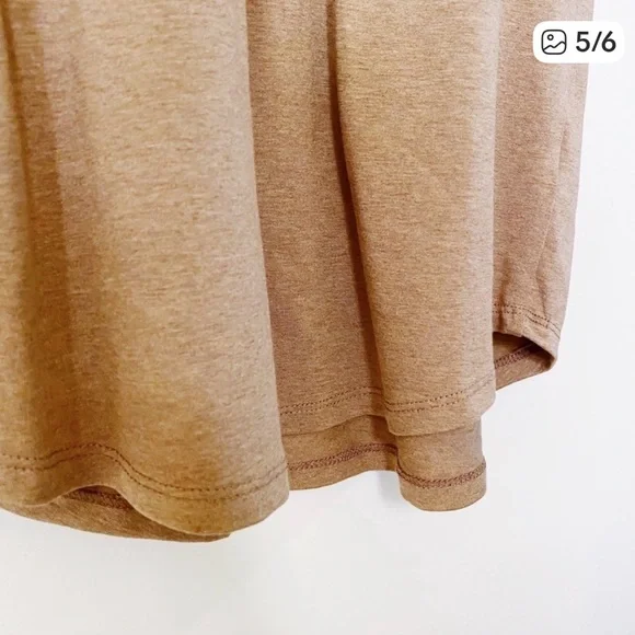 Fighting Eel Short Sleeve Womens Beige T-Shirt Dress Size: M - Picture 9 of 9